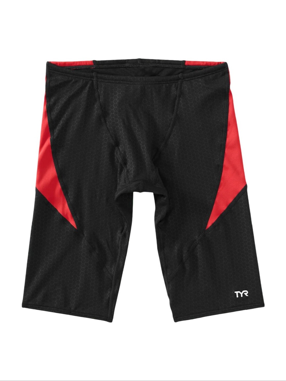 NWT Size 32 TYR Mens Black & Red Competitive Jammer Swimsuit